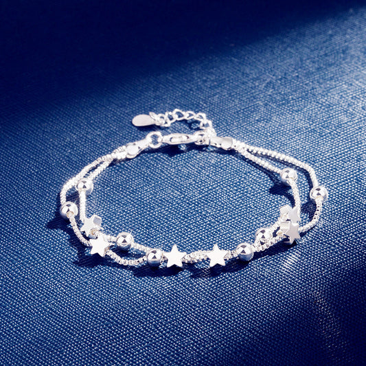 Silver Pentagram Bracelet For Women
